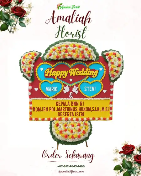 Papan Bunga Pernikahan Boloh